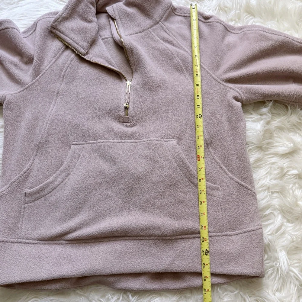 Lululemon Oversized Scuba Tumbled Fleece Funnel-Neck Half Zip Size M/L Pink - Picture 8 of 10